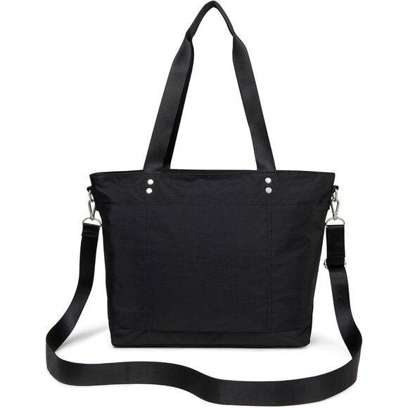 Elegant Water-Resistant Crossbody Tote Bag for Women – Medium Black Style - Picture 3 of 8